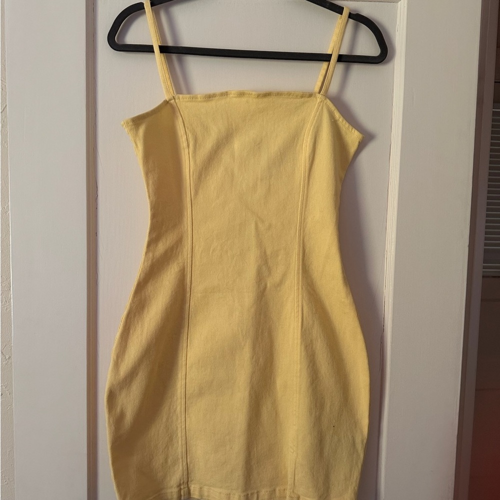 Yellow Spaghetti Strap Dress